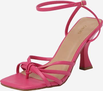 Oasis T-bar sandals in Pink: front