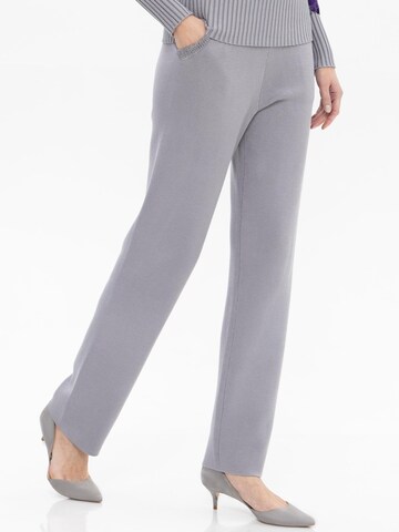 Passioni Slimfit Leggings 'Strickhose im Straight Fit mit Taschen' in Grau