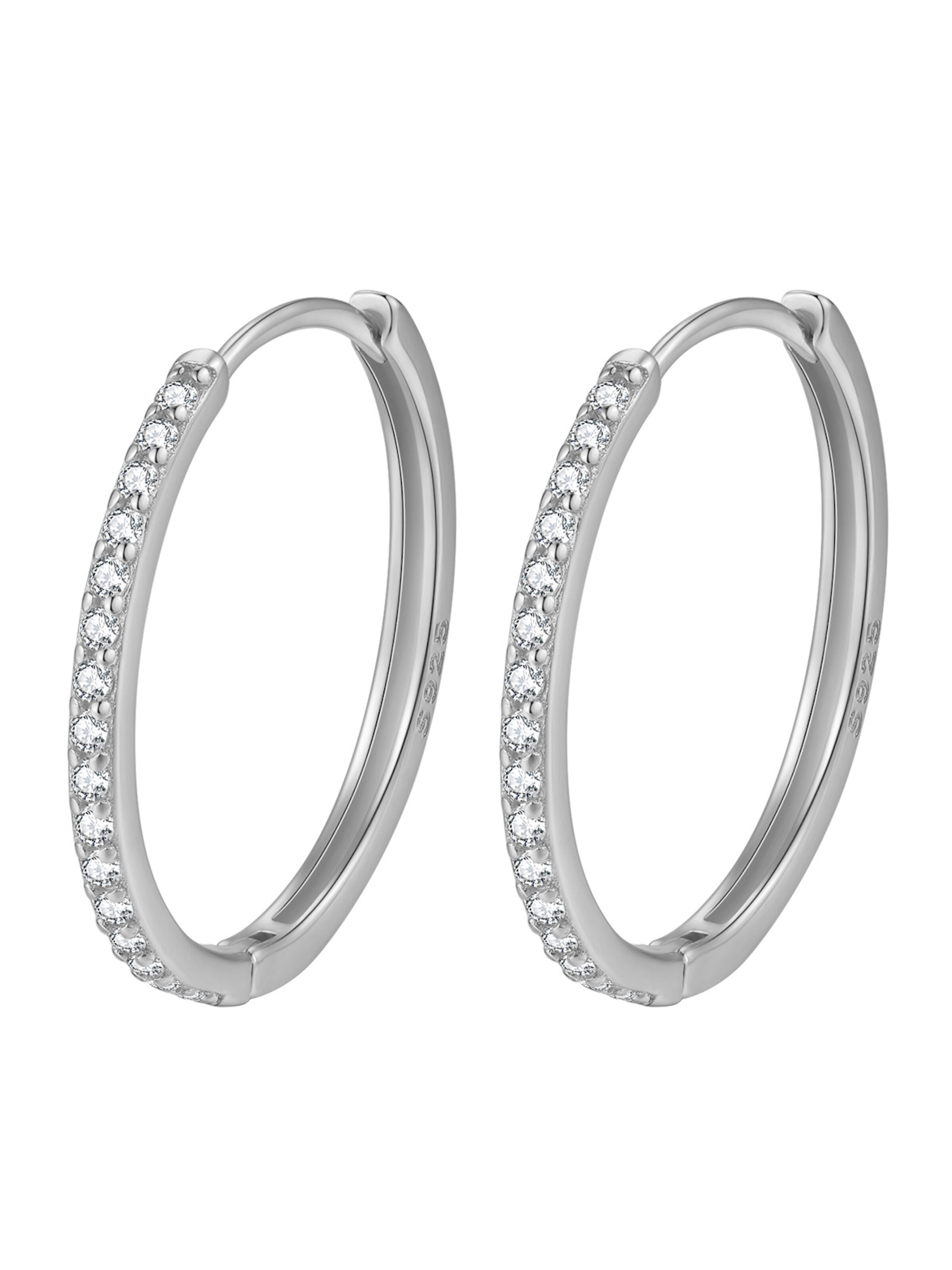 Hey Happiness Ohrringe 'Mid Sparkle'‌‌‌‌‌‌‌‌ in Silber