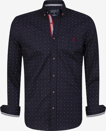 Sir Raymond Tailor Slim fit Button Up Shirt 'Risor' in Black: front