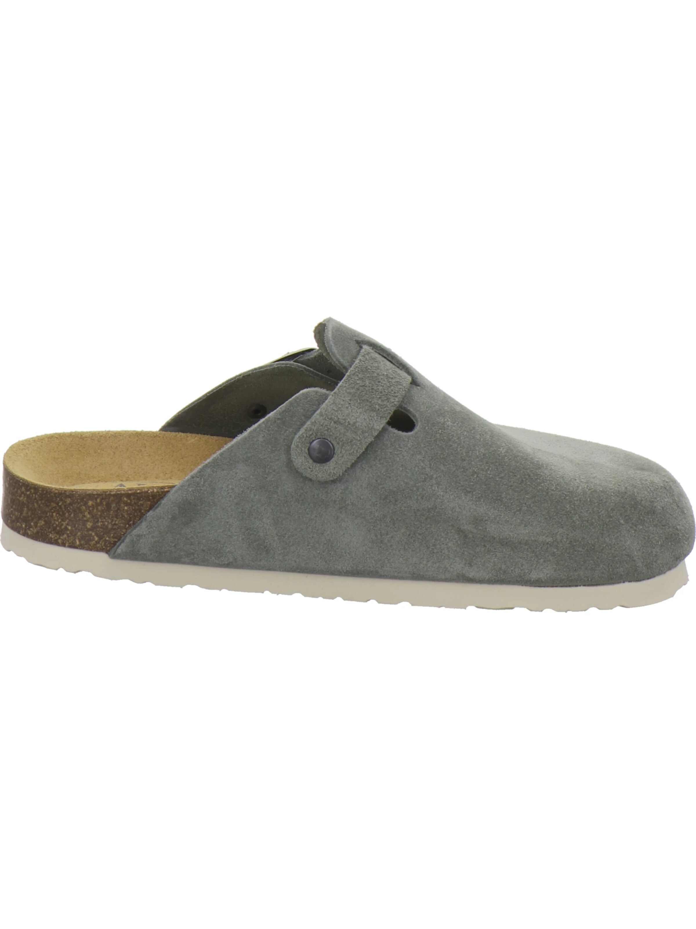 AFS-Schuhe - Zuecos 'Clogs Damen olive Veloursleder' en verde