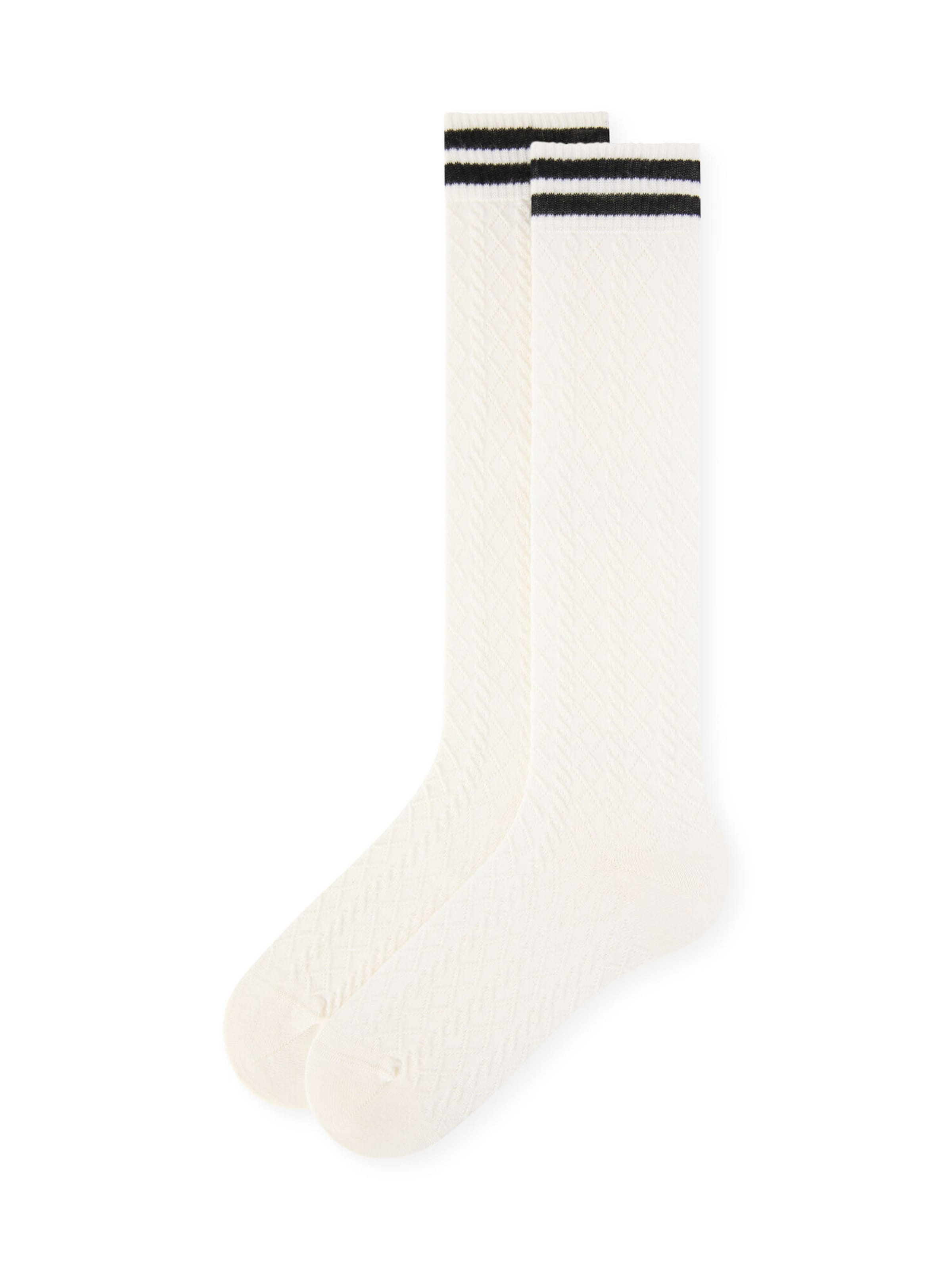 CALZEDONIA Knee High Socks in 36-41 in Black / White, Item view