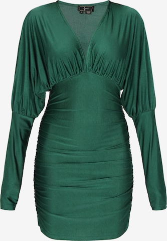 Robe de cocktail faina en vert : devant