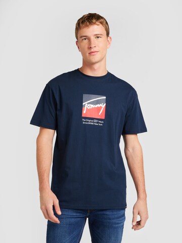 Tommy Jeans T-Shirt 'DNA' in Blau: Vorderseite