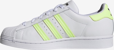 ADIDAS ORIGINALS Låg sneaker 'Superstar' i neongul / vit, Produktvy