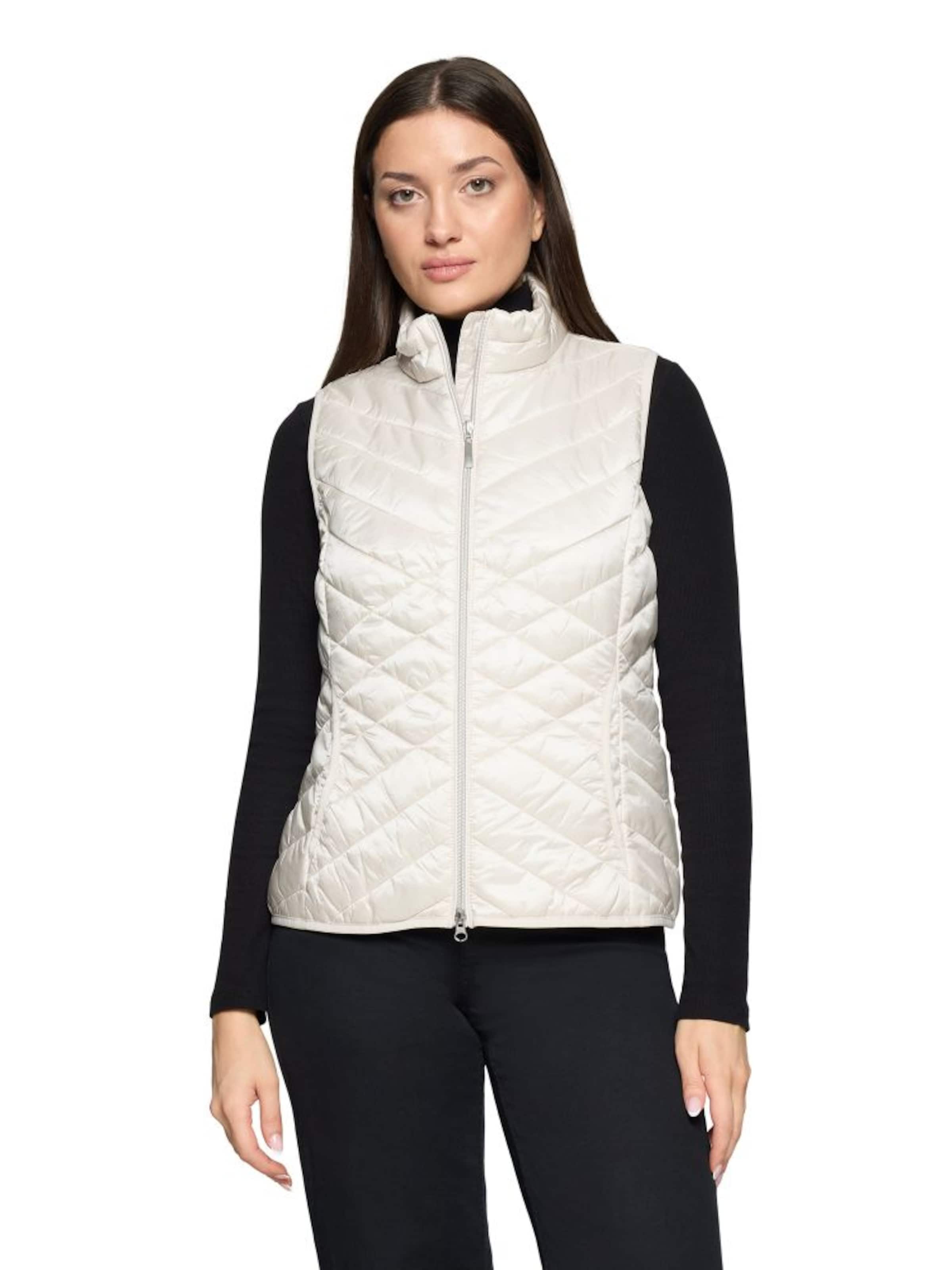 Betty Barclay Steppweste mit Reißverschluss in Beige: Vorderseite