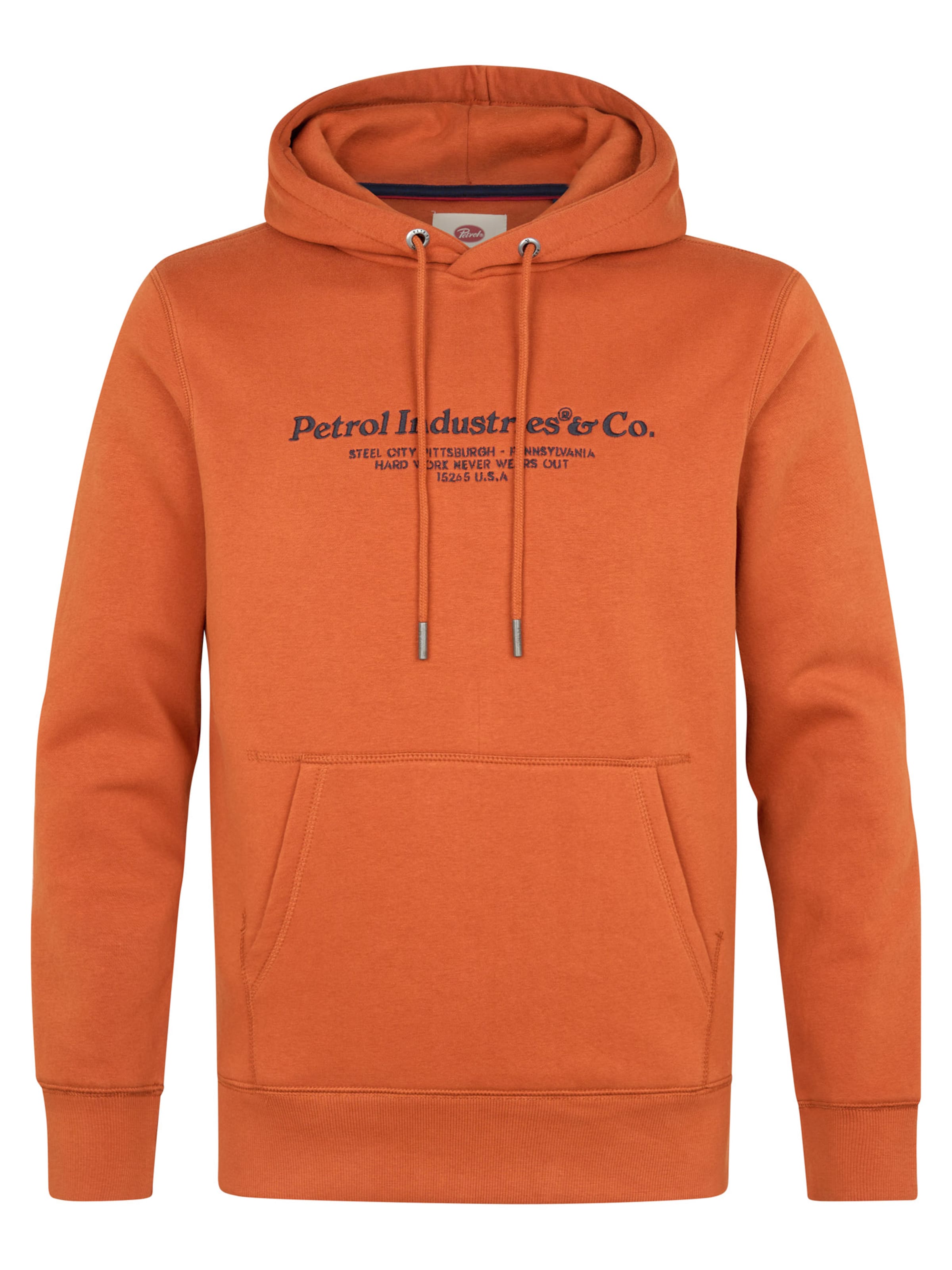Petrol Industries Sweatshirt in Oranje: voorkant