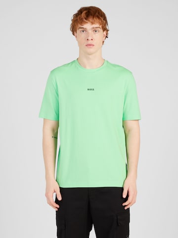 BOSS Orange T-shirt 'Chup' i grön: framsida