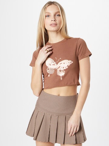 Daisy Street Skjorte 'TYLER' i brun: forside