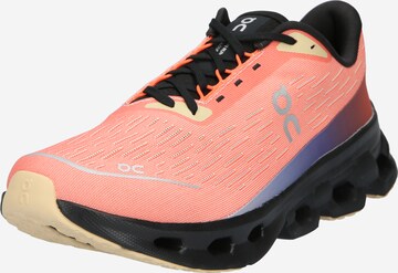 On Running shoe 'Cloudspark' in Orange: front