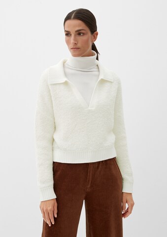 s.Oliver Oversized Sweater in Beige: front