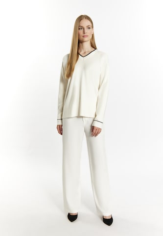 DreiMaster Klassik Pullover in Weiß