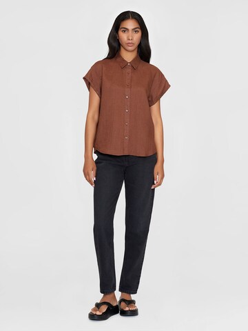 KnowledgeCotton Apparel Blouse ' ASTER' in Brown