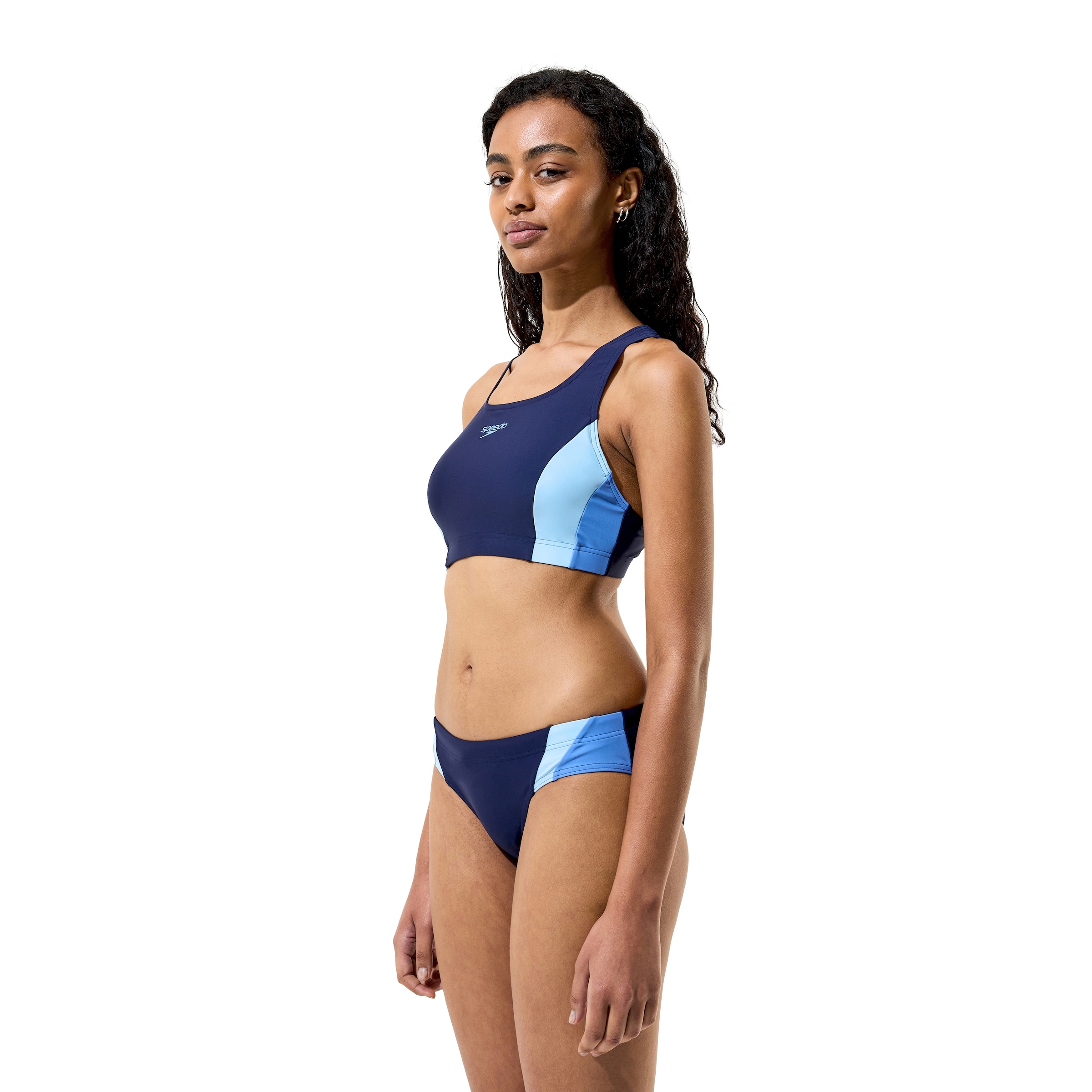 SPEEDO Bustier Sportbikini in Blau
