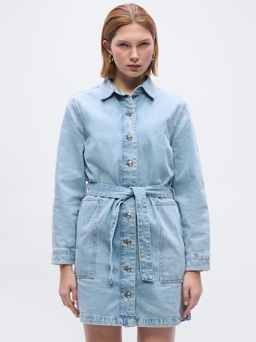 Calvin Klein Jeans Blousejurk in Blauw: voorkant