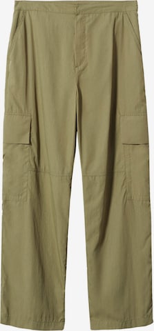 MANGO Tapered Cargo Pants 'Oli' in Green: front