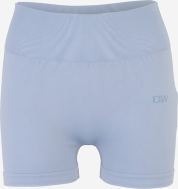 Skinny Pantaloni sport de la ICANIWILL pe albastru: față