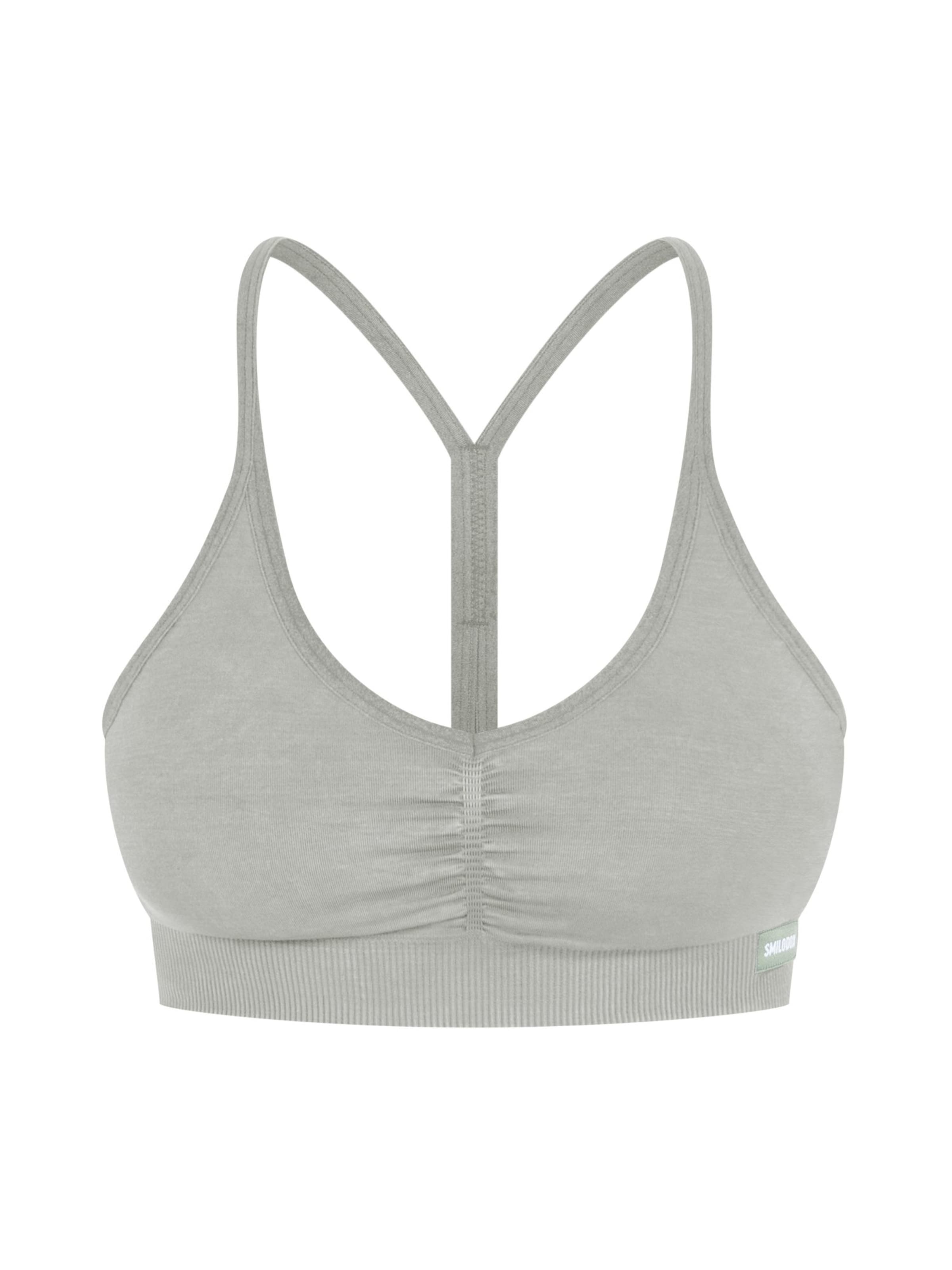 Smilodox Bustier Sport Bh Batik Scrunch Shaped Fit in Grün: Vorderseite