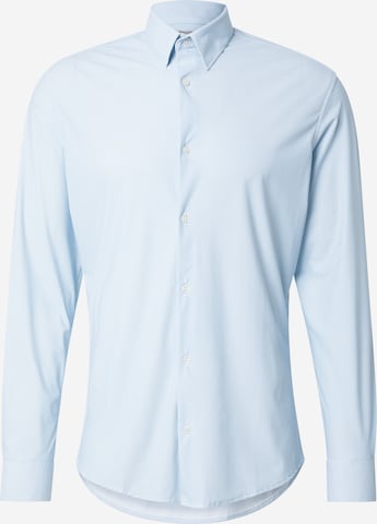Jack & Jones Premium Button Up Shirt 'JPRBLAACTIVE' in Blue: front