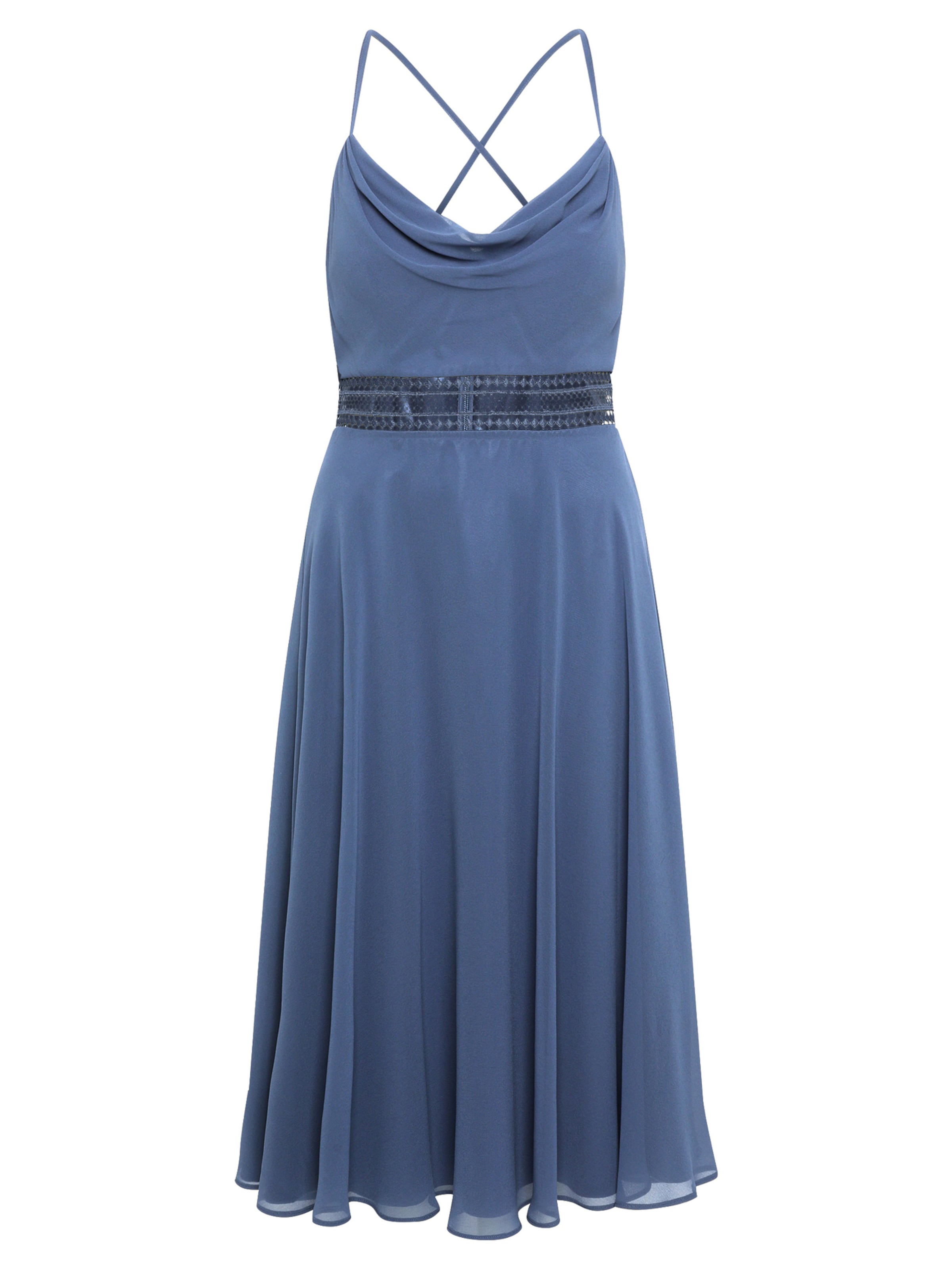 Abito da cocktail di Vera Mont in blu: frontale