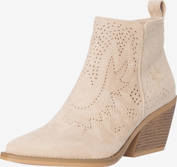 Ankle boots di Salinyang in beige: frontale