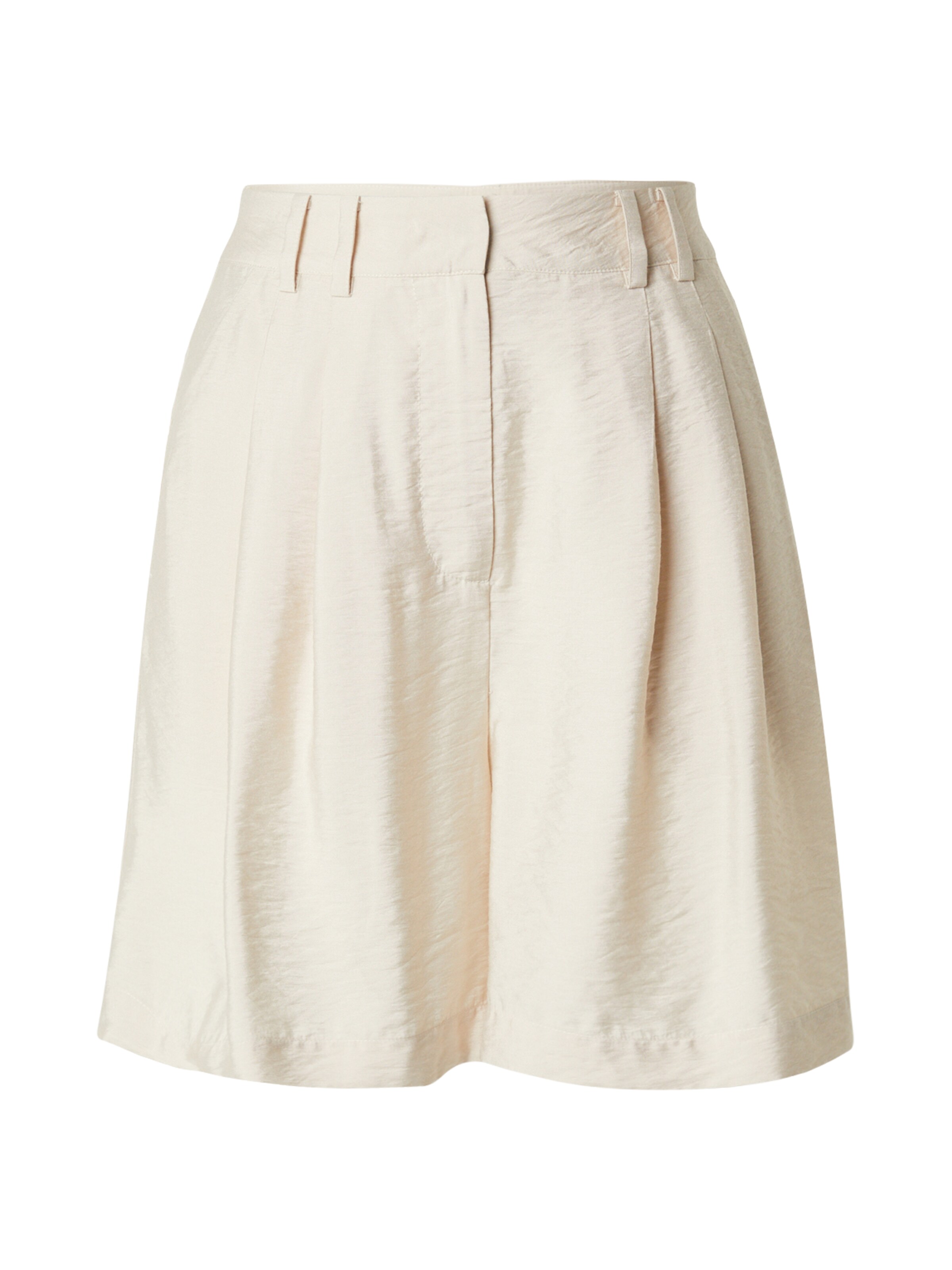 Guido Maria Kretschmer Women Loosefit Bukser med lægfolder 'Farine' i beige: forside