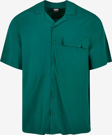 Urban Classics Button Up Shirt in Green: front