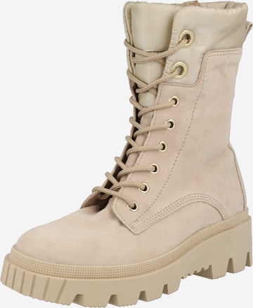 GABOR Lace-Up Ankle Boots in Beige: front