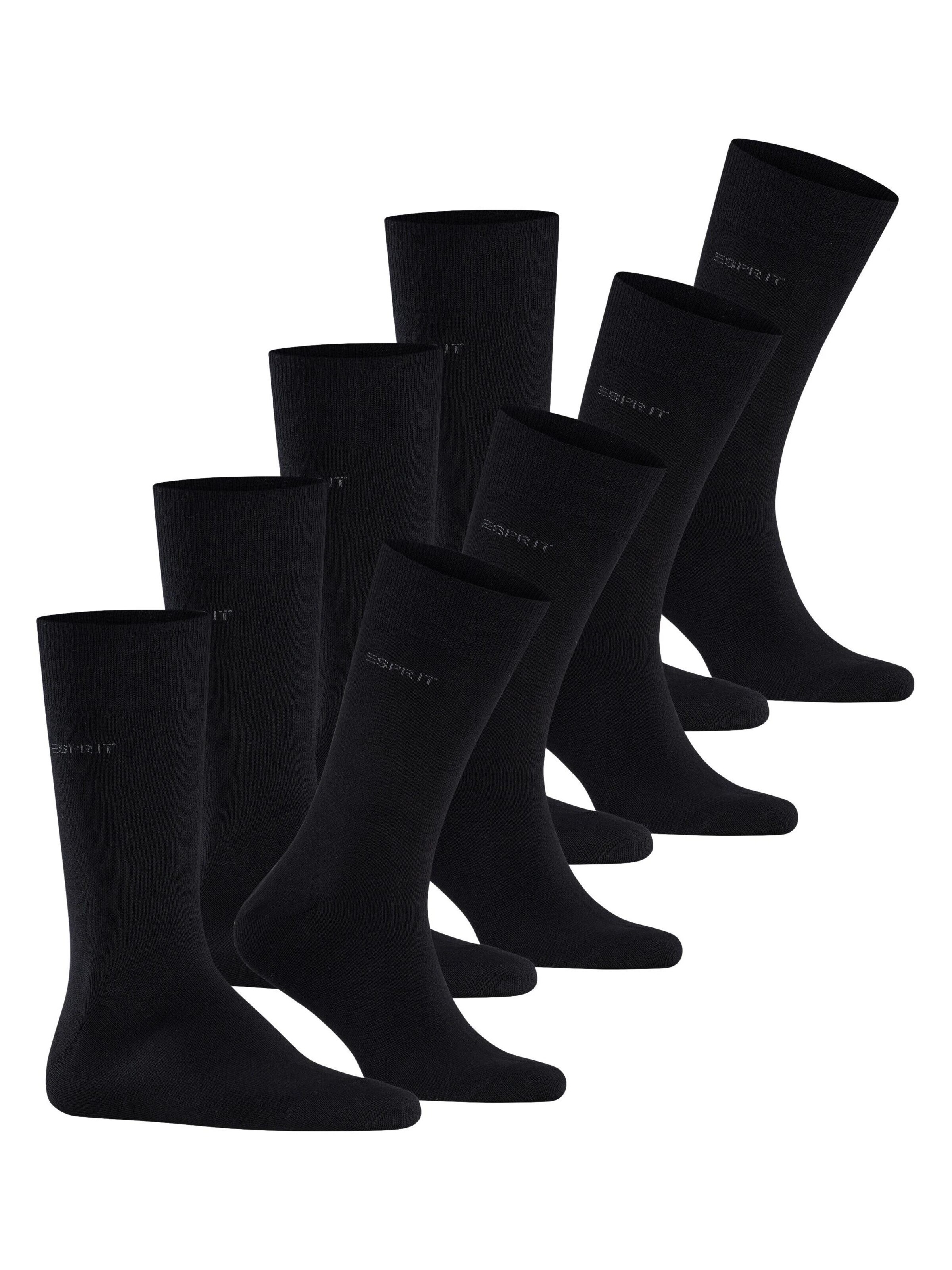 ESPRIT Socken 'Solid 4-Pack'‌‌‌‌‌‌‌‌‌ in Schwarz