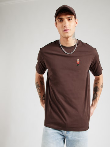 Iriedaily T-Shirt 'Nutcrax' in Braun: Vorderseite