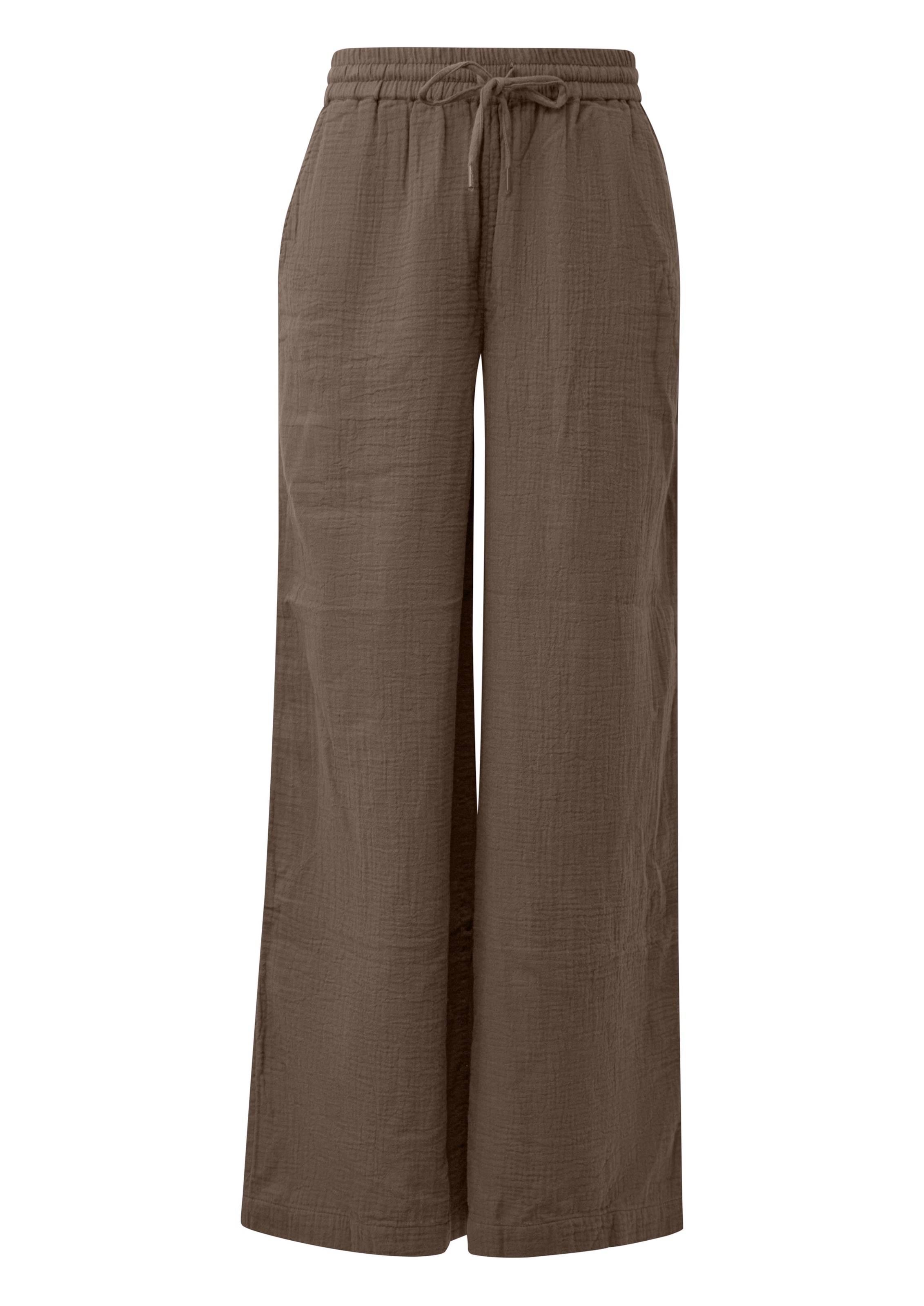 QS Trousers in Brown: front
