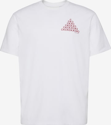 Tricou de la Calvin Klein Jeans pe alb: față
