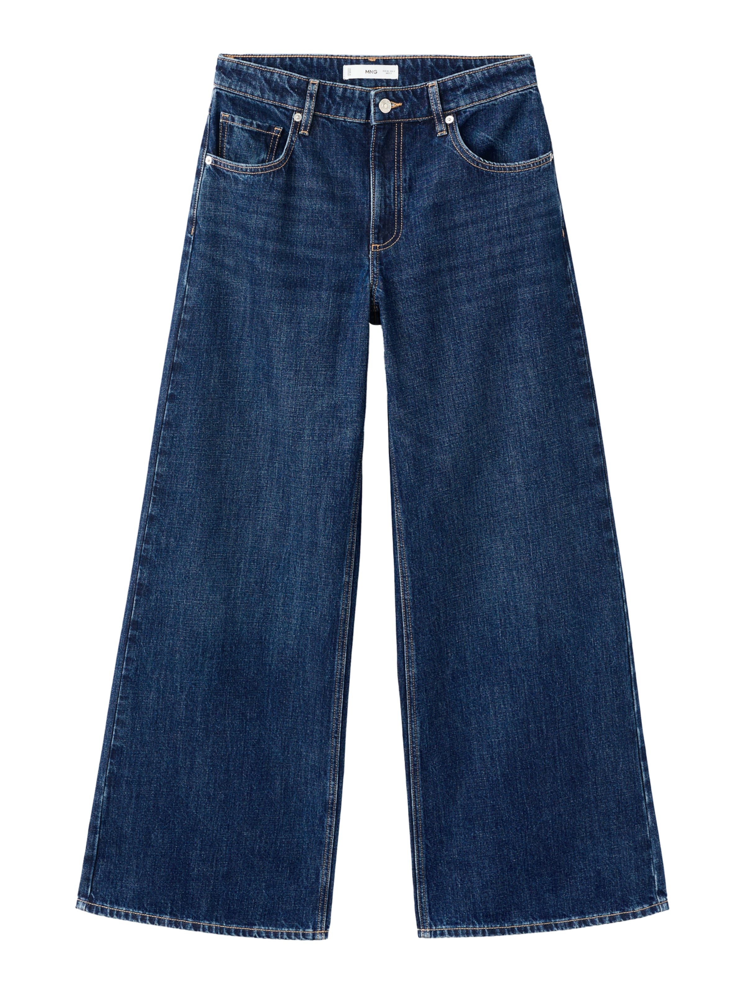 MANGO Wide Leg Jeans 'ANNIE' i blå: forside