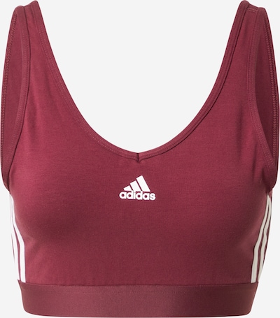 ADIDAS PERFORMANCE Soutien-gorge de sport en bordeaux / blanc, Vue avec produit