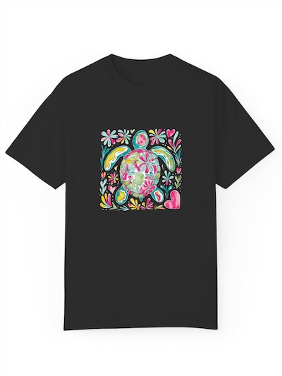 GORHEY Shirt 'Women's Casual Cotton Summer T-Shirt with Sea ​​Turtle Print' in Black, Item view