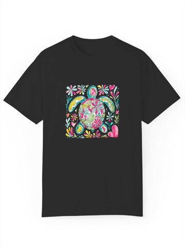 GORHEY Shirt 'Women's Casual Cotton Summer T-Shirt with Sea ​​Turtle Print' in Black: front