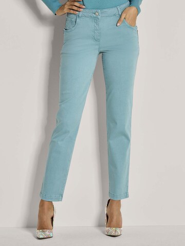 Effilé Pantalon MADELEINE en bleu : devant