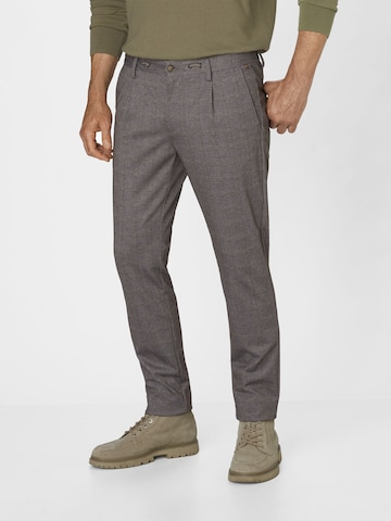 REDPOINT Regular Chino Pants in Grey: front