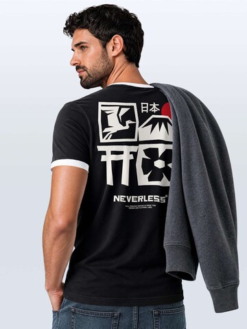 Neverless Shirt 'Japan Fuji' in Black