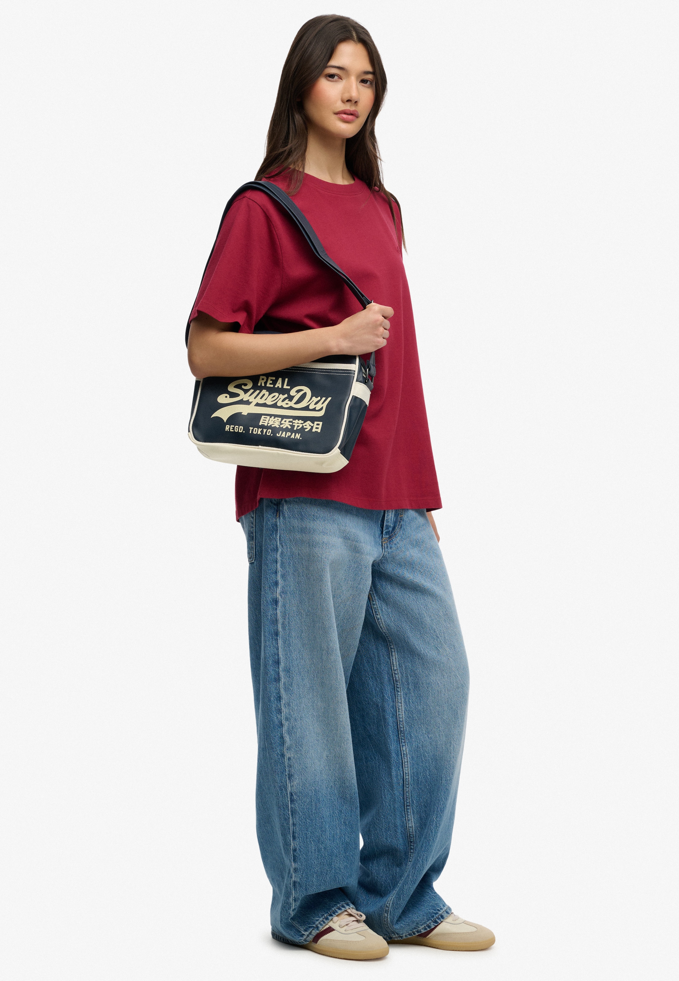 Superdry & Co Schoudertas in Geel: voorkant