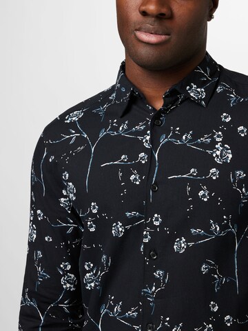 Only & Sons Regular fit Button Up Shirt in Black