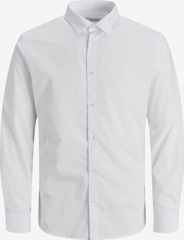 Jack & Jones Plus Button Up Shirt in White: front