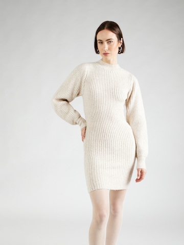 River Island Knitted dress in Beige: front