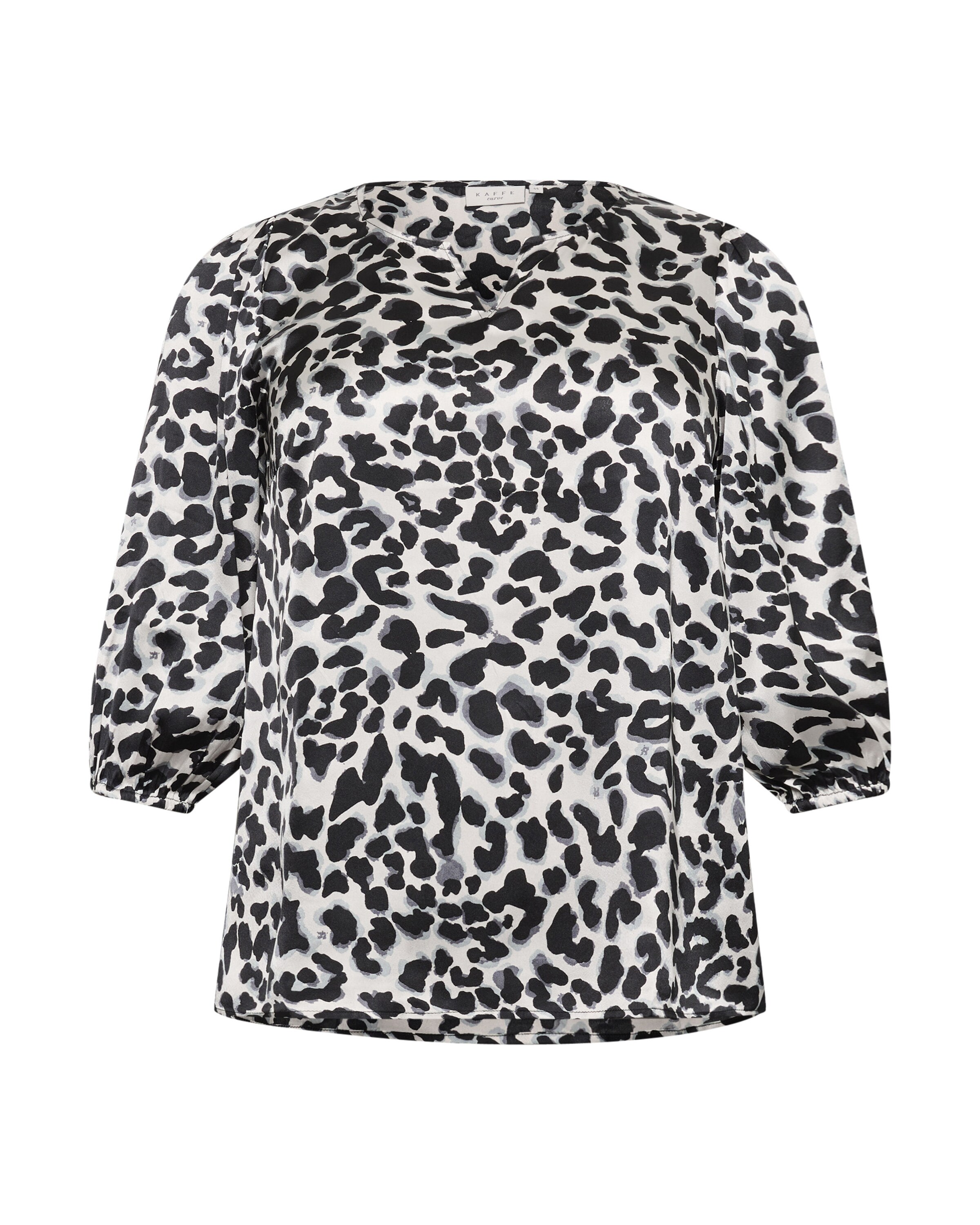 KAFFE CURVE Blouse in Zwart: voorkant
