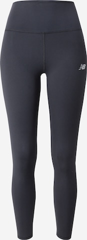 Skinny Pantaloni sportivi di new balance in nero: frontale