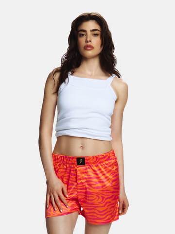 EKCENTRIK Loose fit Pants 'Wild Sunrise' in Red
