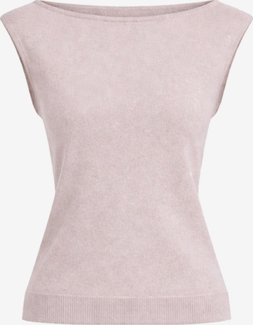 Fiora Muse Stickad väst i beige: framsida