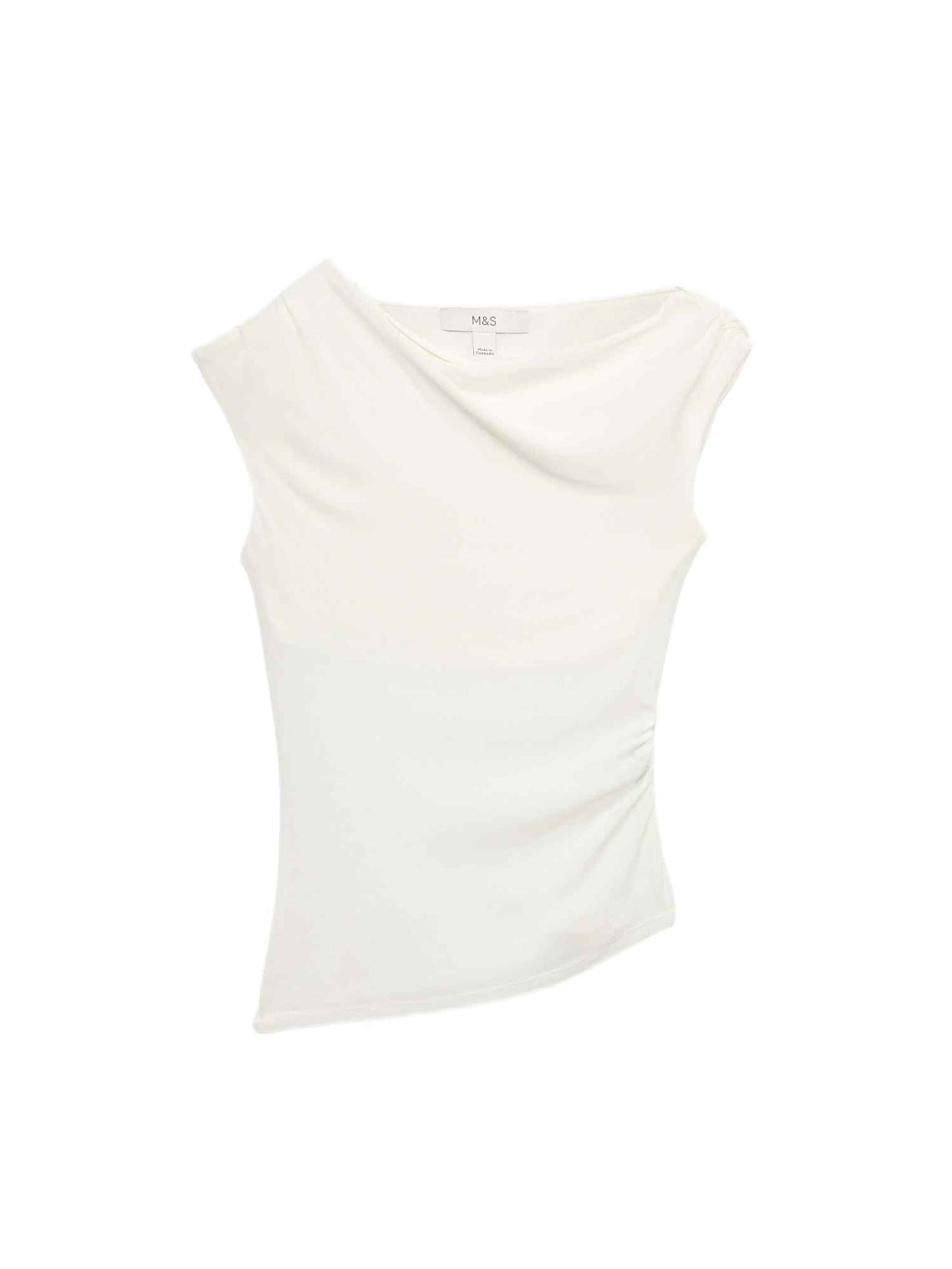 Marks & Spencer Shirt in Wit: voorkant