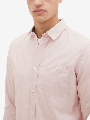 TOM TAILOR Regular fit Button Up Shirt in Pink