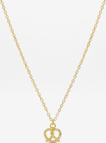 Nemomatheo Necklace 'Pretzel Love – Zarte Charm-Kette mit Brezel-Anhänger' in Gold: front